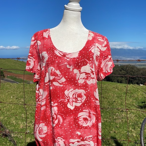 Jams World Dresses Vtg Hula Moon By Jams World Floating Rose Dress
